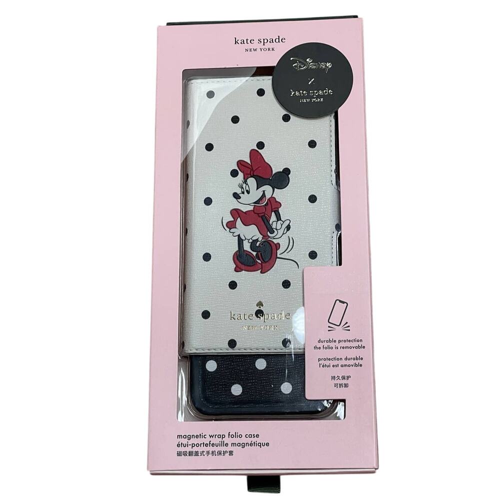 Kate Spade Dots Case with Minnie Mouse Magnetic Folio Iphone 13 Pro Case